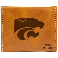 Brown Kansas State Wildcats Personalized Trifold Wallet