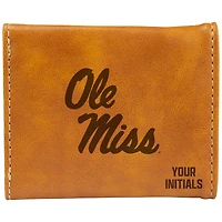 Brown Ole Miss Rebels Personalized Trifold Wallet