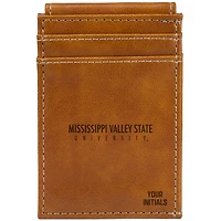 Brown Mississippi Valley State University Delta Devils Personalized Front Pocket Wallet