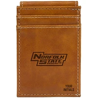 Brown Norfolk State Spartans Personalized Front Pocket Wallet