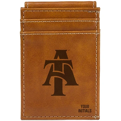 Brown North Carolina A&T Aggies Personalized Front Pocket Wallet