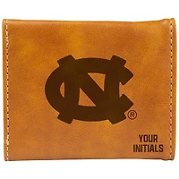 Brown North Carolina Tar Heels Personalized Trifold Wallet