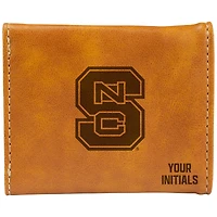 Brown NC State Wolfpack Personalized Trifold Wallet