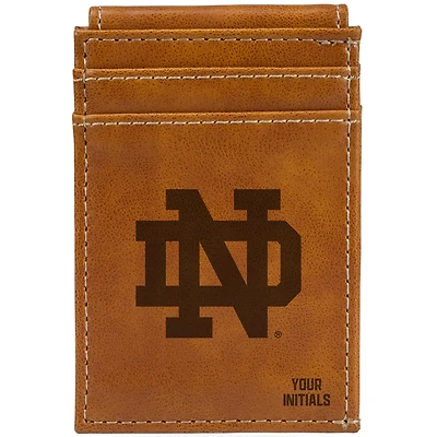 Brown Notre Dame Fighting Irish Personalized Front Pocket Wallet