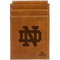 Brown Notre Dame Fighting Irish Personalized Front Pocket Wallet