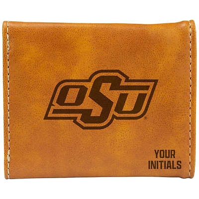 Brown Oklahoma State Cowboys Personalized Trifold Wallet