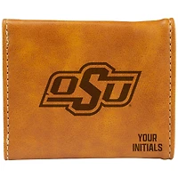 Brown Oklahoma State Cowboys Personalized Trifold Wallet