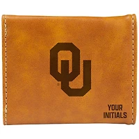 Brown Oklahoma Sooners Personalized Trifold Wallet