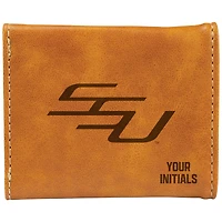 Brown Savannah State Tigers Personalized Trifold Wallet