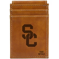 Brown USC Trojans Personalized Front Pocket Wallet