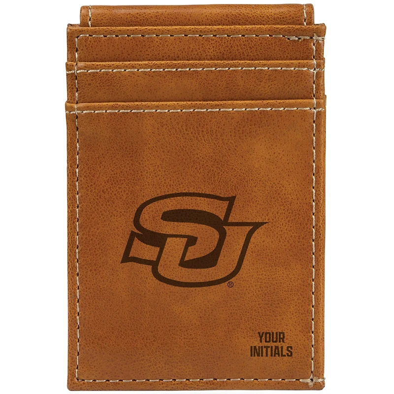 Brown Southern University Jaguars Personalized Front Pocket Wallet