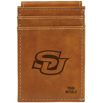 Brown Southern University Jaguars Personalized Front Pocket Wallet