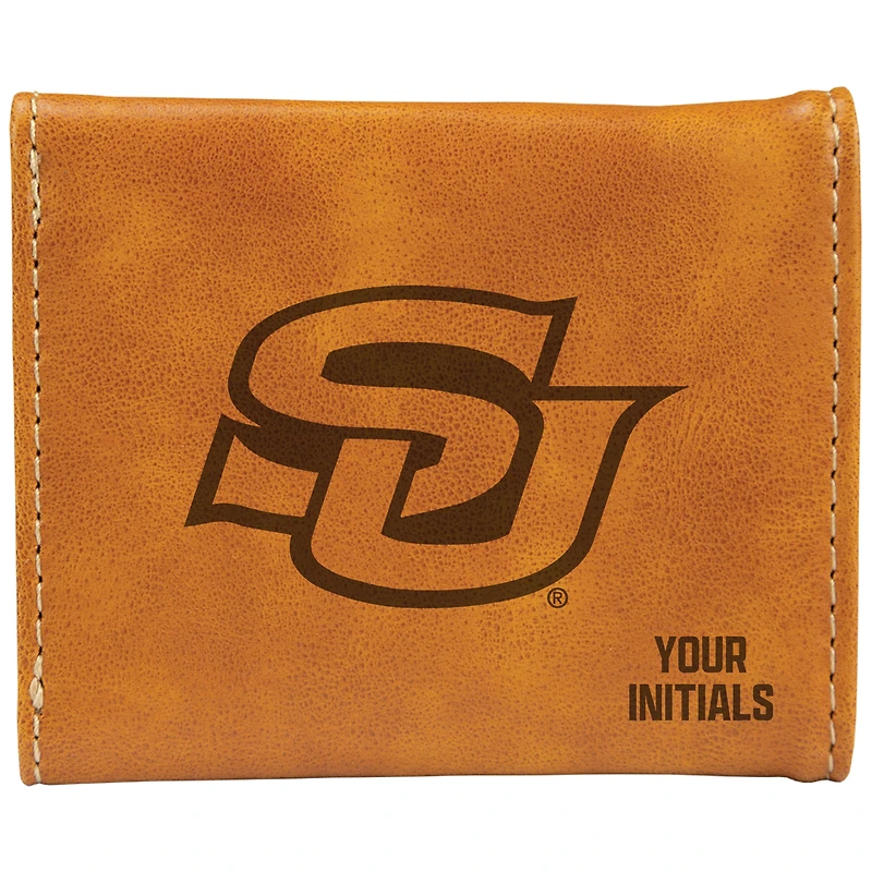 Brown Southern University Jaguars Personalized Trifold Wallet