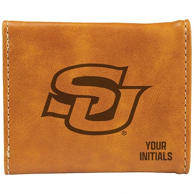 Brown Southern University Jaguars Personalized Trifold Wallet