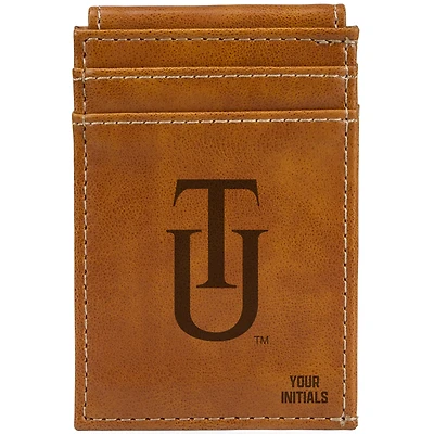 Brown Tuskegee Golden Tigers Personalized Front Pocket Wallet