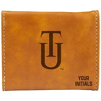 Brown Tuskegee Golden Tigers Personalized Trifold Wallet
