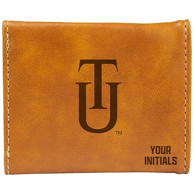 Brown Tuskegee Golden Tigers Personalized Trifold Wallet