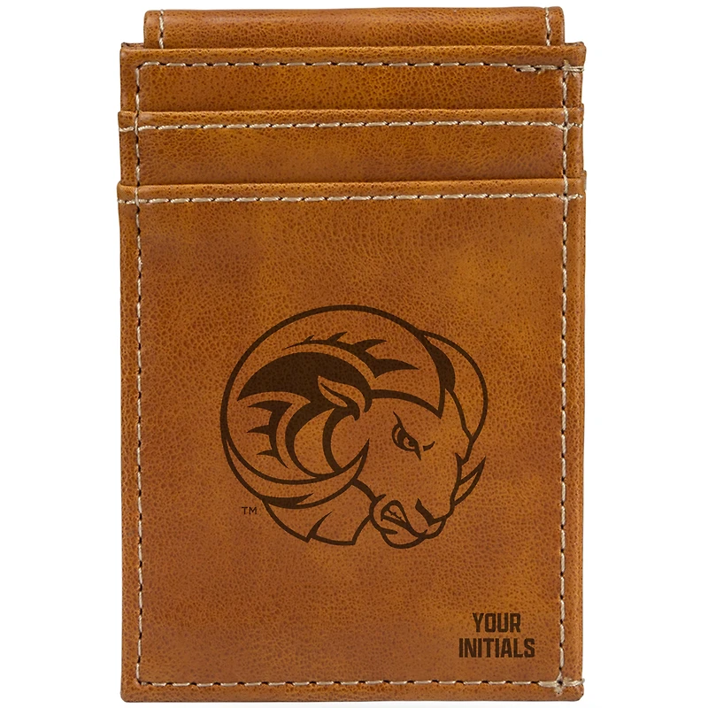 Brown Winston-Salem State Rams Personalized Front Pocket Wallet