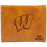 Brown Wisconsin Badgers Personalized Trifold Wallet