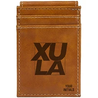 Brown Xavier University of Louisiana Gold Rush Personalized Front Pocket Wallet