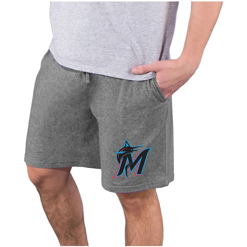 Men's Concepts Sport Charcoal Miami Marlins Quest Knit Jam Shorts