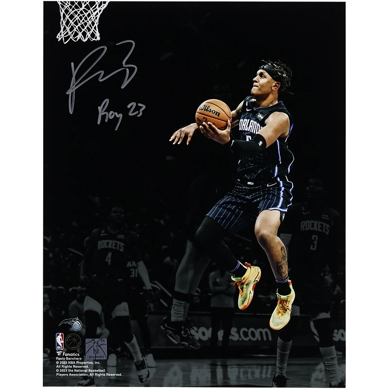 Paolo Banchero Orlando Magic Autographed 11" x 14" Spotlight Photograph with "ROY 23" Inscription