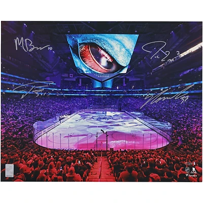 Matty Beniers, Philipp Grubauer, Jordan Eberle and Yanni Gourde Seattle Kraken Autographed 16" x 20" Climate Pledge Arena Photograph - Limited Edition of 50