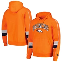 Men's Starter Orange Denver Broncos Captain Pullover Hoodie