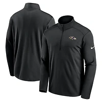 Men's Nike Black Baltimore Ravens Pacer Dri-FIT Half-Zip Pullover