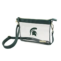 Michigan State Spartans Clear Small Crossbody Bag