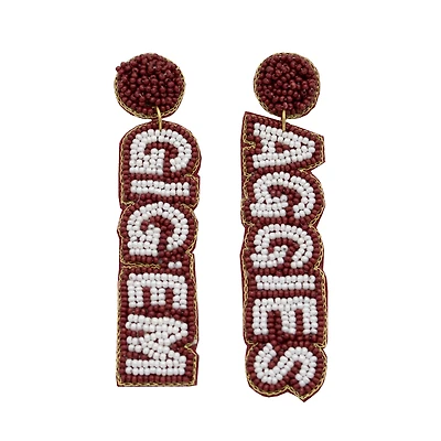 Texas A&M Aggies Beaded Earrings