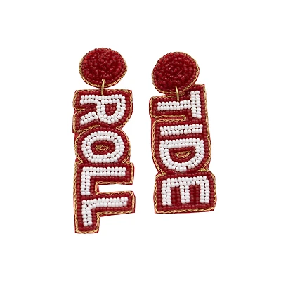 Alabama Crimson Tide Beaded Earrings