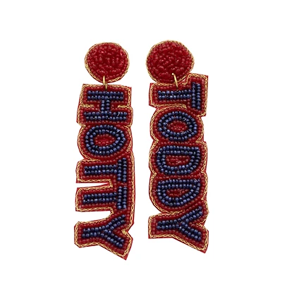 Ole Miss Rebels Beaded Earrings