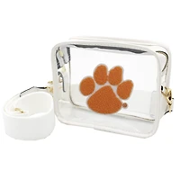 Clemson Tigers Clear Varsity Patch Camera Crossbody Bag