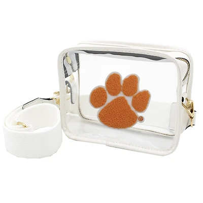 Clemson Tigers Clear Varsity Patch Camera Crossbody Bag