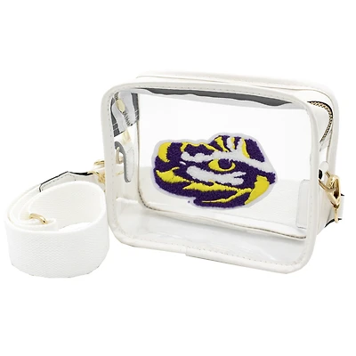 LSU Tigers Clear Varsity Patch Camera Crossbody Bag
