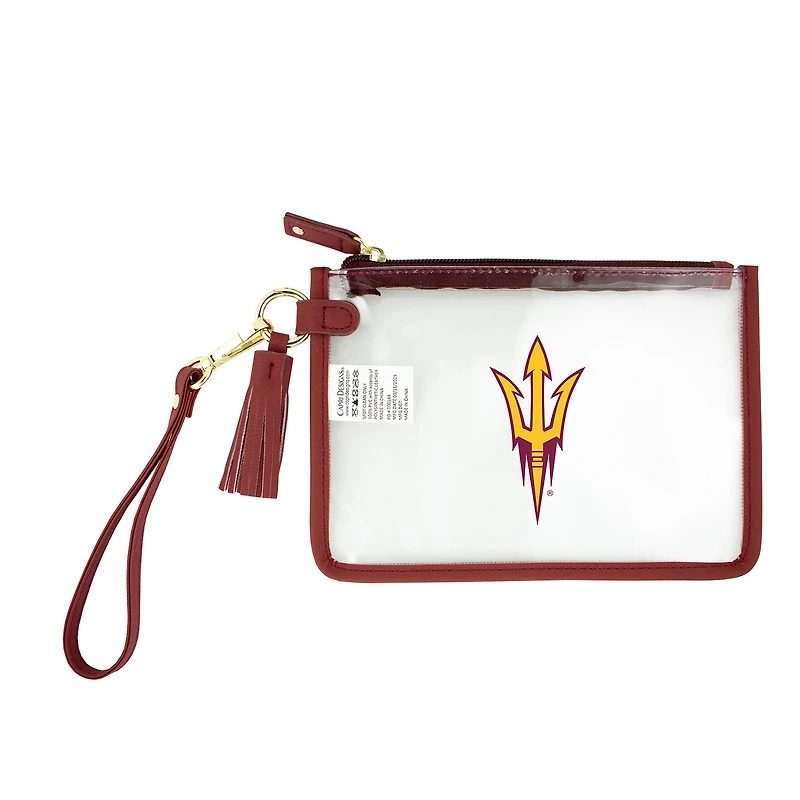 Arizona State Sun Devils Clear Wristlet