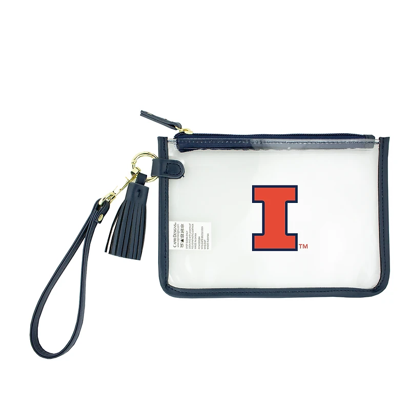 Illinois Fighting Illini Clear Wristlet