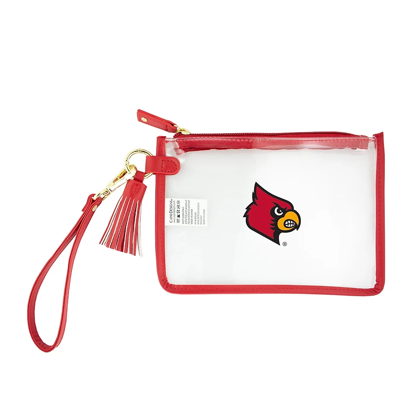 Louisville Cardinals Clear Wristlet