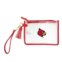 Louisville Cardinals Clear Wristlet