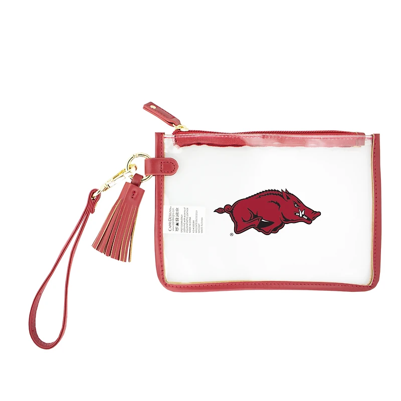 Arkansas Razorbacks Clear Wristlet