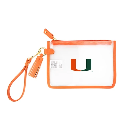Miami Hurricanes Clear Wristlet