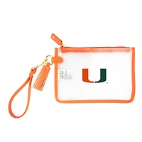 Miami Hurricanes Clear Wristlet