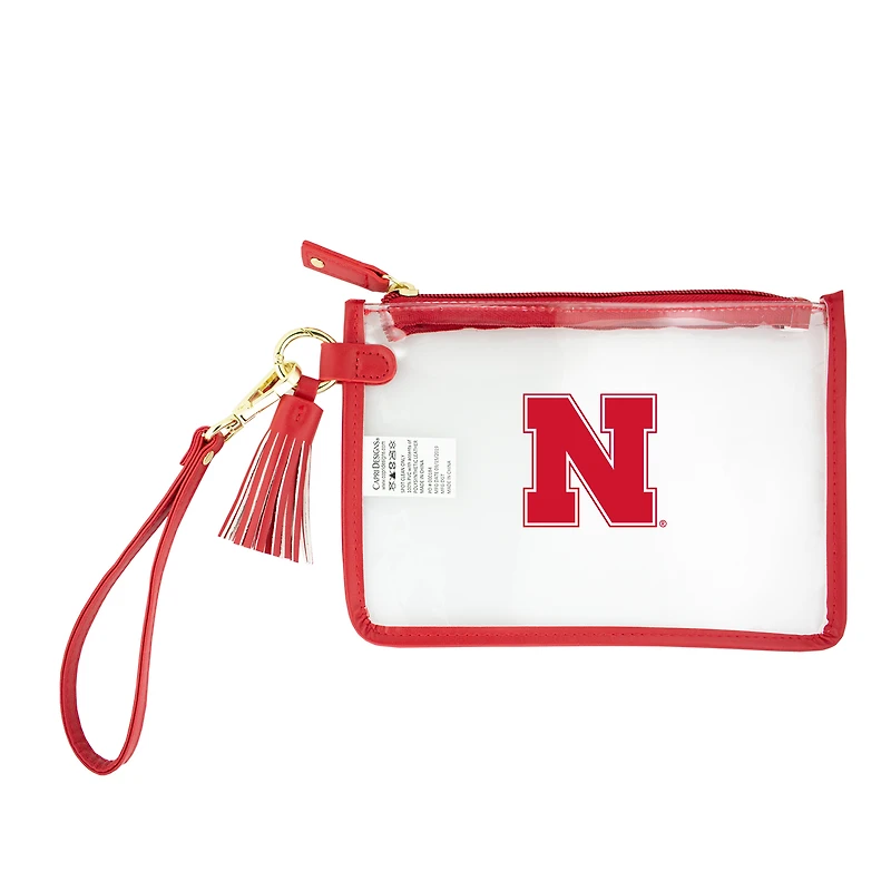 Nebraska Omaha Mavericks Clear Wristlet