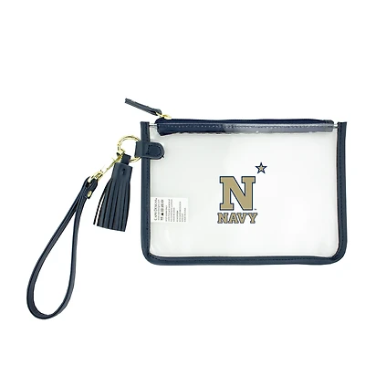 Navy Midshipmen Clear Wristlet
