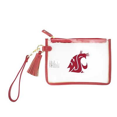 Washington State Cougars Clear Wristlet