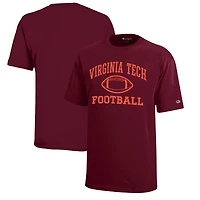 Youth Champion  Maroon Virginia Tech Hokies Icon Logo Football T-Shirt