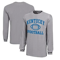 Youth Champion  Gray Kentucky Wildcats Icon Logo Long Sleeve Football T-Shirt