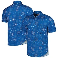 Unisex RSVLTS Blue Captain America "Stars, Stripes, and Shields" KUNUFLEX Button-Down Shirt