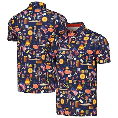Unisex RSVLTS x Breakfast Balls Navy Parks and Recreation Ron Swanson's Polo of Greatness All-Day Polo